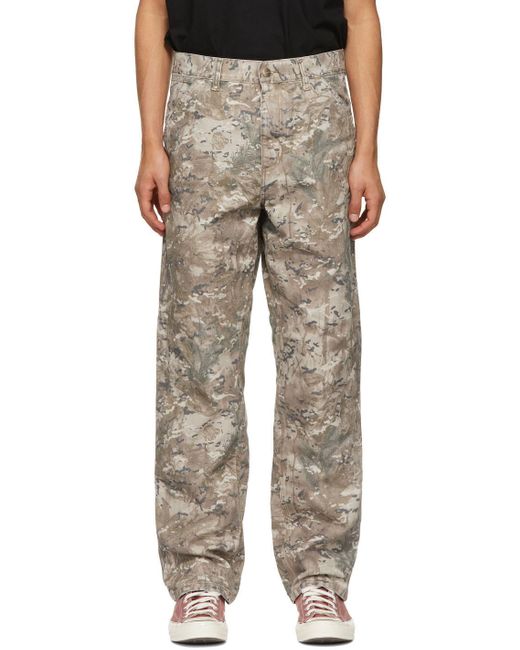 Pantalon Single Knee beige et kaki à motif camouflage Carhartt WIP pour homme en coloris Natural