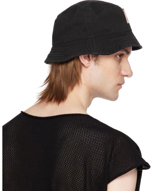 Vivienne Westwood Black Cotton Twill Bucket Hat for men