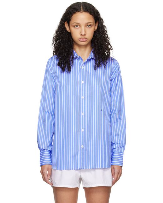 HOMMEGIRLS Blue Stripe Shirt