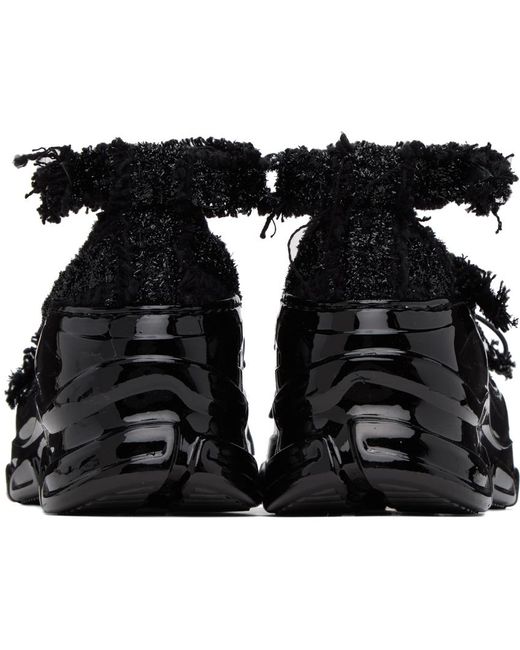 Simone Rocha Black Criss-cross Tracker Ballerina Flats | Lyst