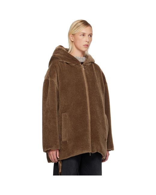 Max Mara Brown Tan Olivia Reversible Down Jacket