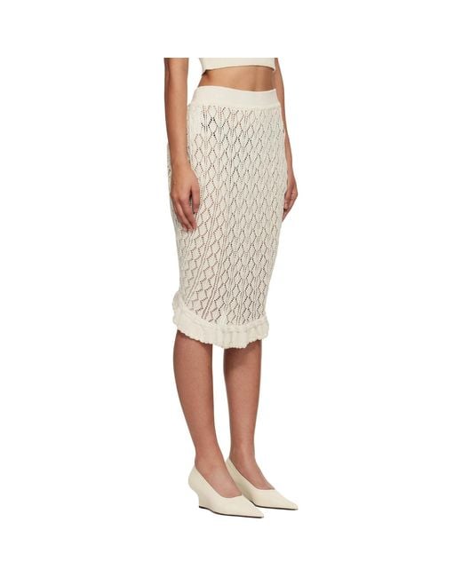 Vivienne Westwood White Off- Ella Midi Skirt