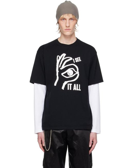 Undercover Black Graphic T-Shirt for men
