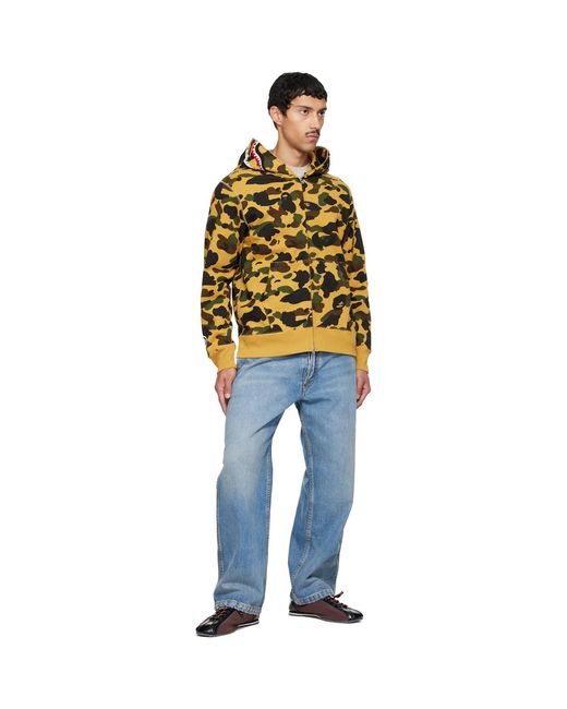 A Bathing Ape Metallic 1St Camo Shark Full Zip Hoodie for men