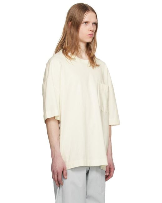 Lemaire White Off- Boxy T-Shirt for men