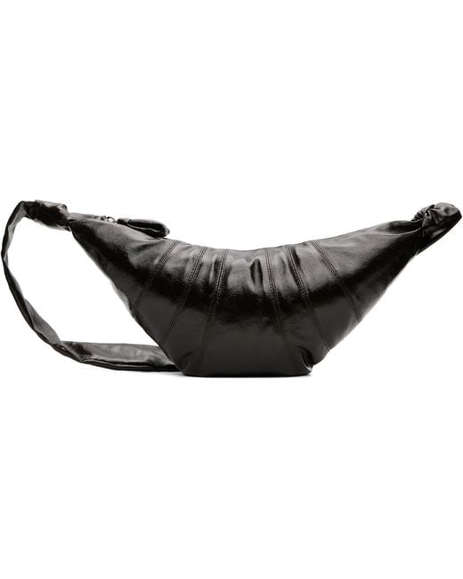 Lemaire Black Medium Croissant Bag for men