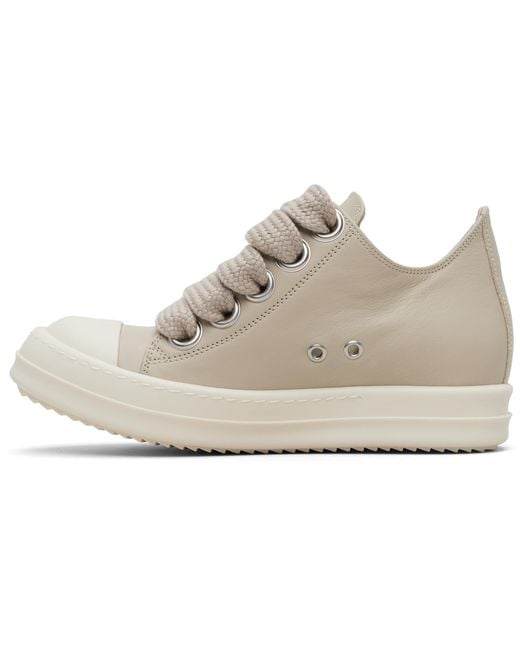 Rick Owens Black Jumbolace Low Sneakers