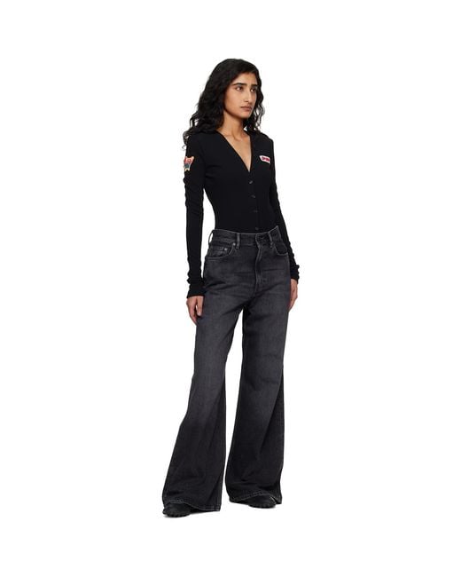 Off-White c/o Virgil Abloh Black Heavy Jersey Button Up Bodysuit