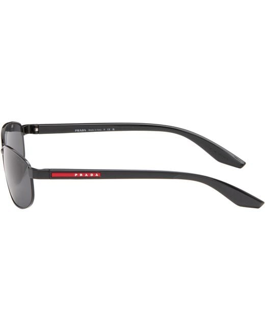 Prada Gray Linea Rossa Sunglasses for men