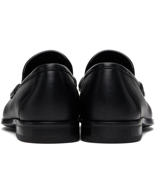 Ferragamo Black Signature Loafers for men