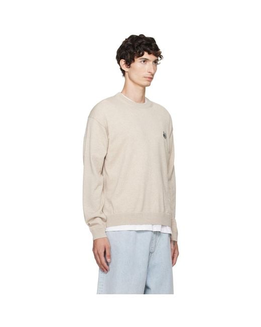 Maison Kitsuné Natural Fox Head Merino Comfort Sweater for men