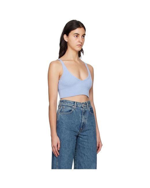 Halfboy Blue V-neck Tank Top
