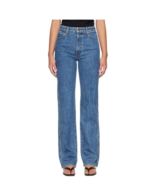 Khaite Blue Danielle Stretch Jeans