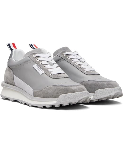 Thom Browne Black Vitello Calf Alumni Sneakers for men