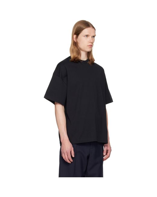 Jil Sander Black Crew-Neck T-Shirt for men