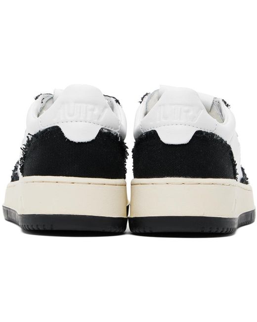 Autry White & Black Two-tone Medalist Low Sneakers for men