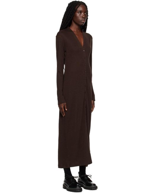 Filippa K Black Brown Juno Midi Dress