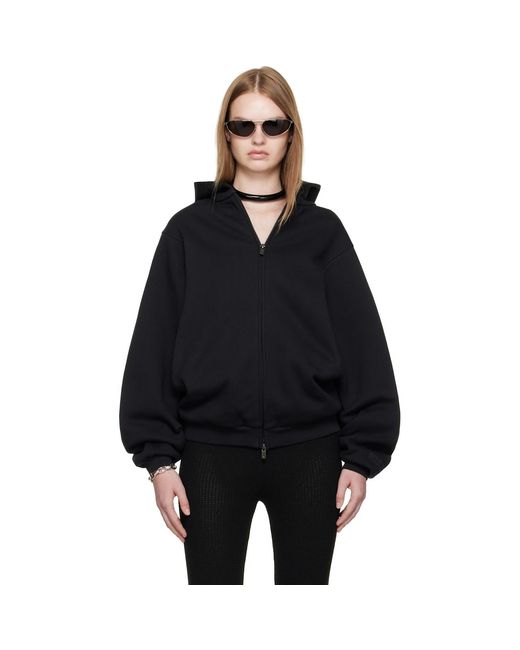 Fear Of God Black 90S Fleece Zip-Up Hoodie