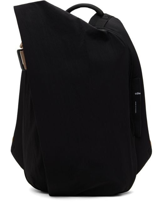 Côte&Ciel Isar M Smooth Colour Accent Backpack in Black for Men