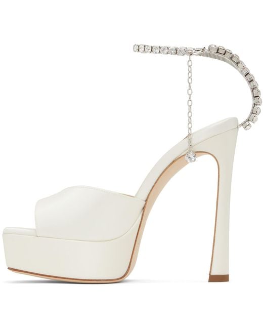 Jimmy Choo White Ssense Exclusive Off- Saeda 125 Heeled Sandals