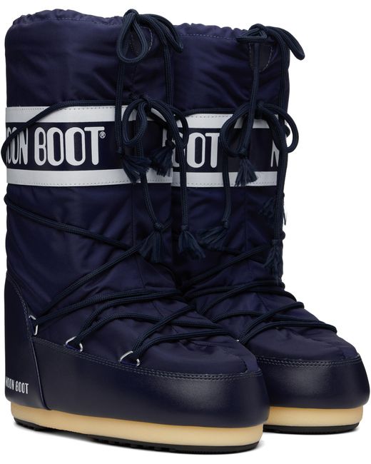 Moon Boot Blue Icon Nylon Boots for men