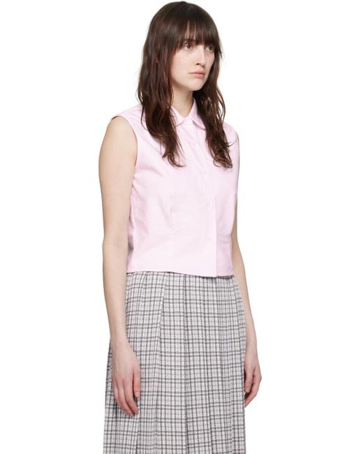 Thom Browne Multicolor Pink Sleeveless Blouse