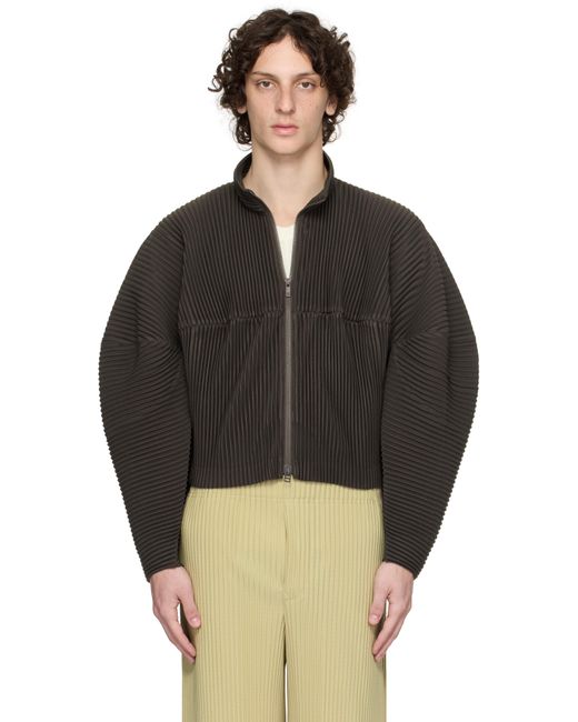 Homme Plissé Issey Miyake Black Kinetic Sculpture Jacket for men