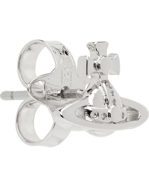 Vivienne Westwood White Lorelei Single Stud Earring for men