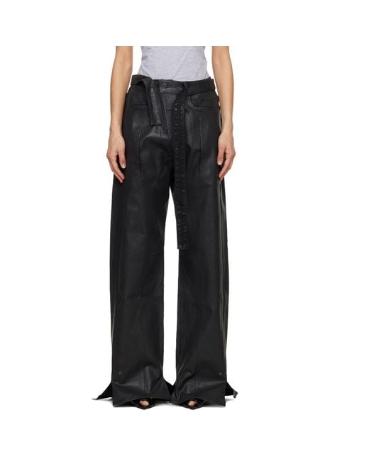 OTTOLINGER Black Glazed Baggy Jeans