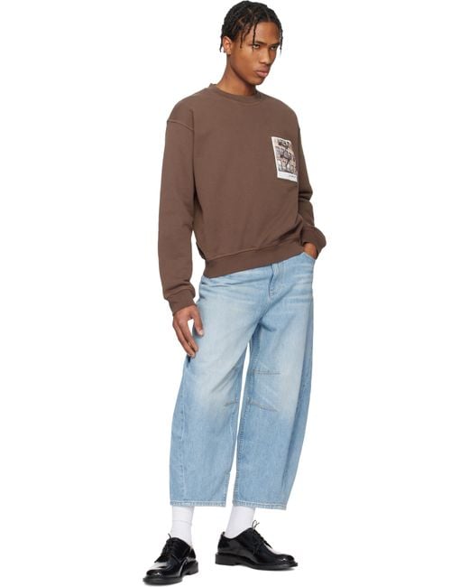 メンズ Helmut Lang ブラウン Brooklyn Postcard スウェットシャツ Brown