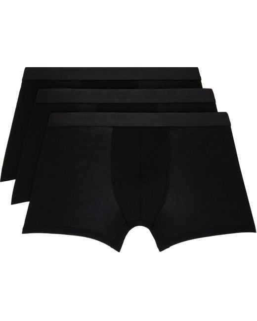 CDLP Black Three-Pack Moisture-Wicking Boxer Briefs for men