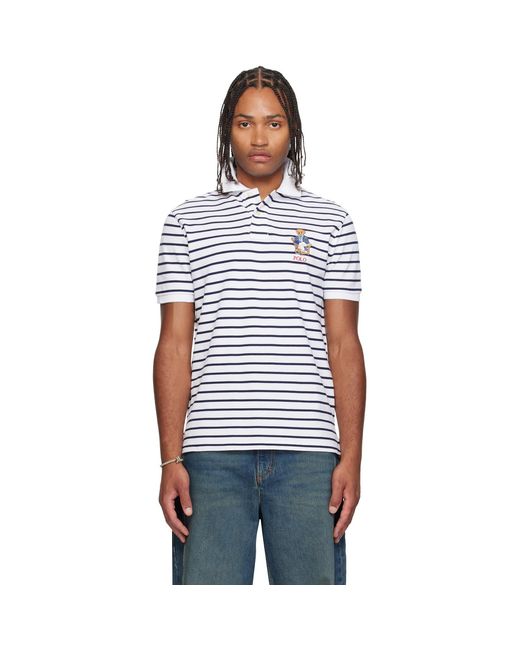 Polo Ralph Lauren White Slim Fit Polo Bear Polo for men