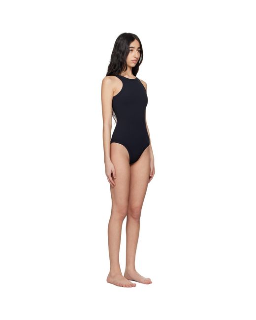Totême Black Ribbed Swimsuit