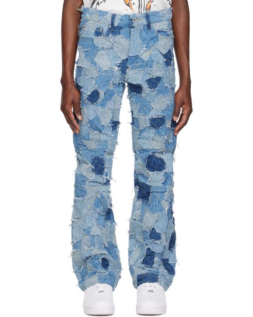 Who Decides War Blue Boro Moto Jeans for men