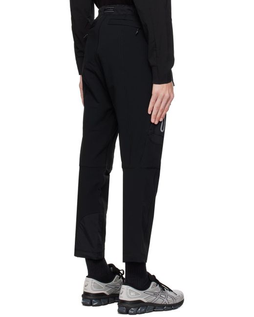 And Wander Black Belted Trousers for men