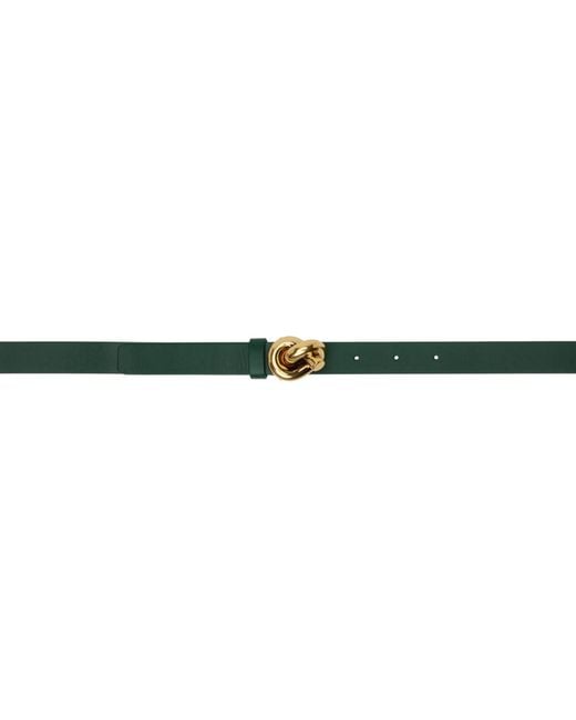 Bottega Veneta Black Green Knot Belt