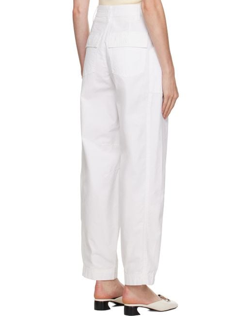 Matteau White Relaxed-fit Trousers