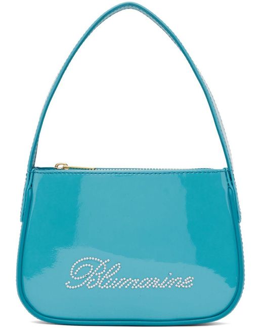 Blumarine Blue Rhinestone Logo Bag | Lyst
