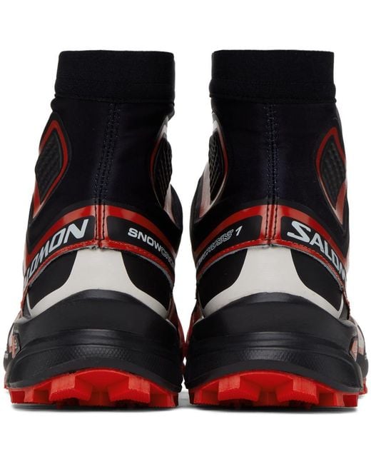 Salomon Black & Red Snowcross Sneakers for men