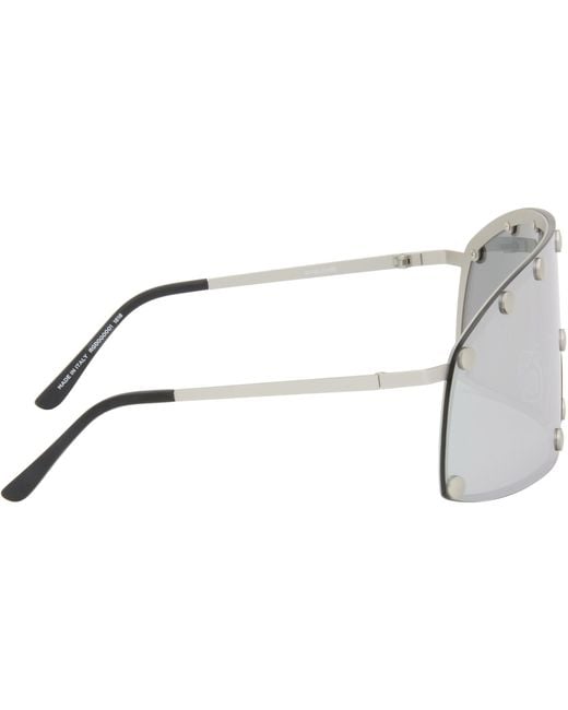 Rick Owens Black Temple Shielding Sunglasses