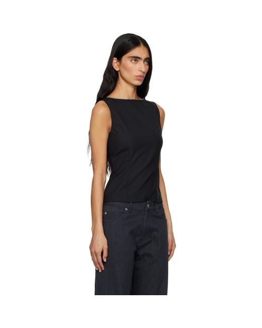Paloma Wool Black Fase Tank Top