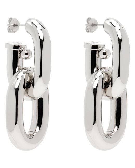 Rabanne Metallic Double Xl Link Earrings