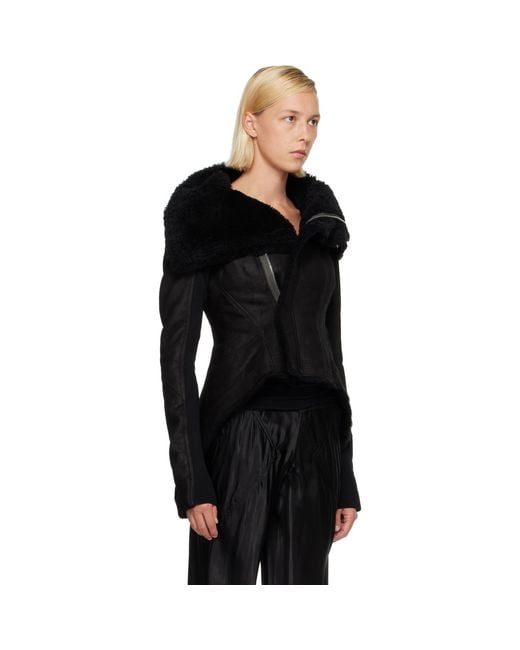 Rick Owens Black Tower Naska Shearling Jacket