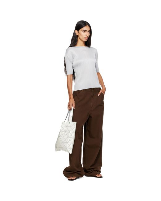 Issey Miyake Metallic Lucent One-Tone Tote