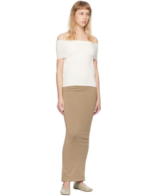 Chemisier blanc cassé à col replié exclusif à ssense Quira en coloris White