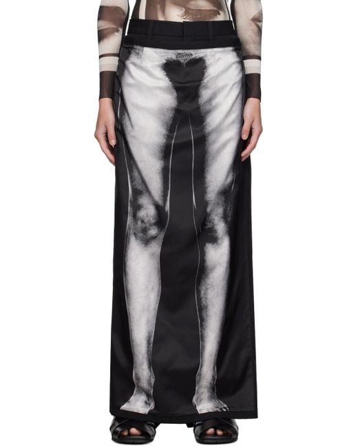 Jean Paul Gaultier Black 'The Body Marinière' Trousers for men