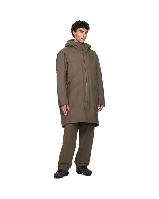 Veilance Brown Taupe Monitor Down Coat for men