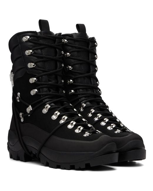HELIOT EMIL Black Tall Hiking Boots for men