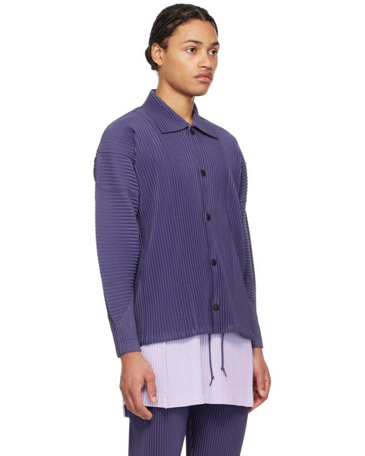 Homme Plissé Issey Miyake Purple Homme Plissé Issey Miyake Navy Monthly Color February Jacket for men
