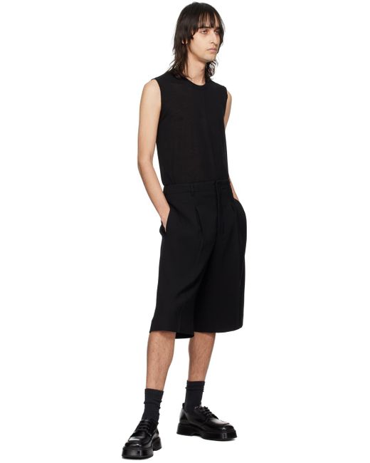 AMI Black Long Shorts for men